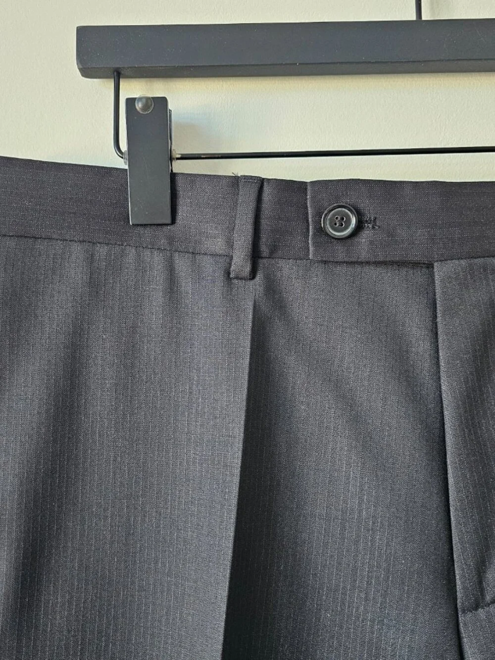HUGO BOSS Super 100 Men's Black Suit 100% Virgin Wool 50C Garment Bag & Hanger - Picture 11 of 16
